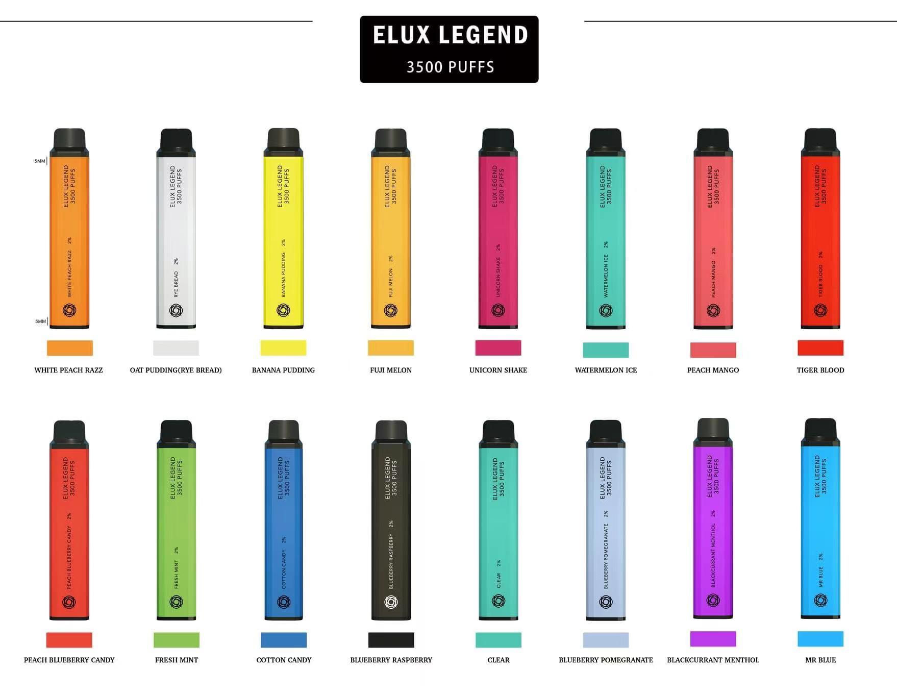 China Factory Price 3500puffs 2% Salt Nicotine Electronic Cigarette Elux Legend Disposable Vape Pen Elux Legend - China Elux Legend, Wholesale Elux