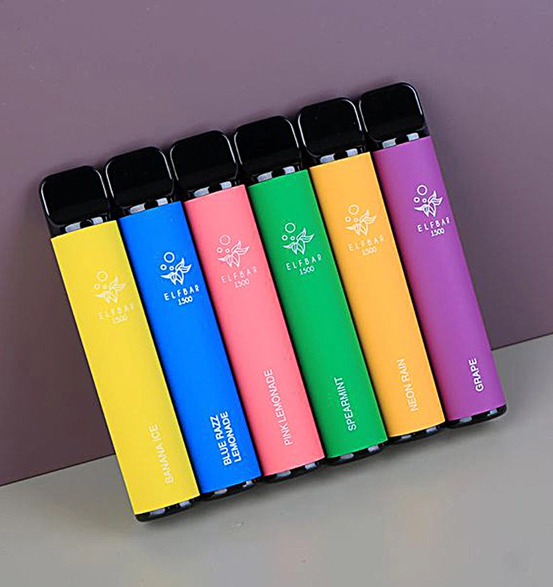 Elf. Bar 1500 Puffs Disposable Electronic Cigarettes Device Vape Pod 850mAh Disposables 2% and 5% Strength Available
