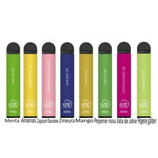 E Cigarette Custom Vaporizer Pen Fume Extra 1500puffs Fruit Flavor Disposable Vaporizer Pen Fume Extra Disposable Vape