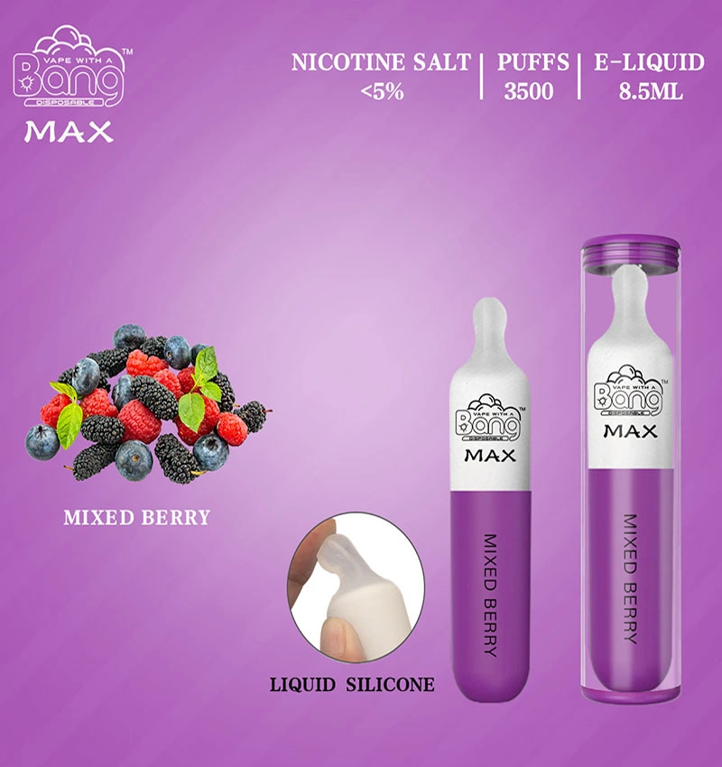 3500puffs with Liquid Silicon Mouthpiece Nipple Bang Max Wholesale Vape Pen