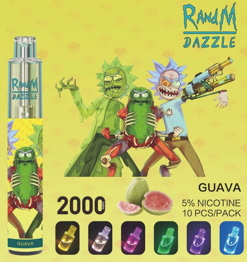 Original 2000puffs R M Randm Dazzle Vape (2000 puffs / 6ml / 5% / RGB Light Glowing)