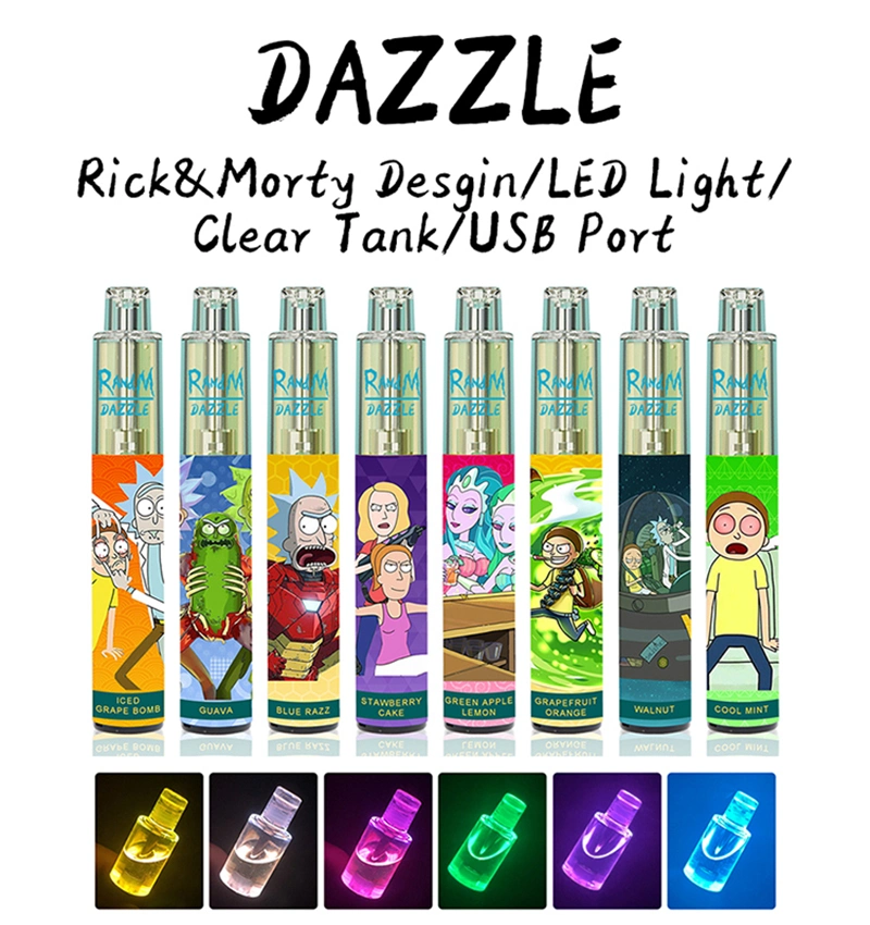 Original 2000puffs R M Randm Dazzle Vape (2000 puffs / 6ml / 5% / RGB Light Glowing)