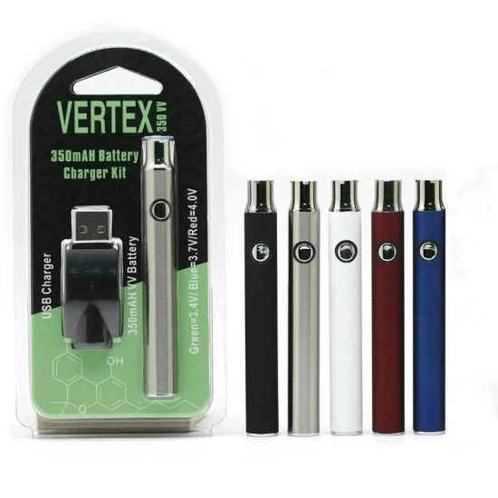 Popular Adjustable Voltage Battery Bk Brass Vape Knuckles Weed Vape Pen 350mAh Vaporize Battery Cbbd Cartridge