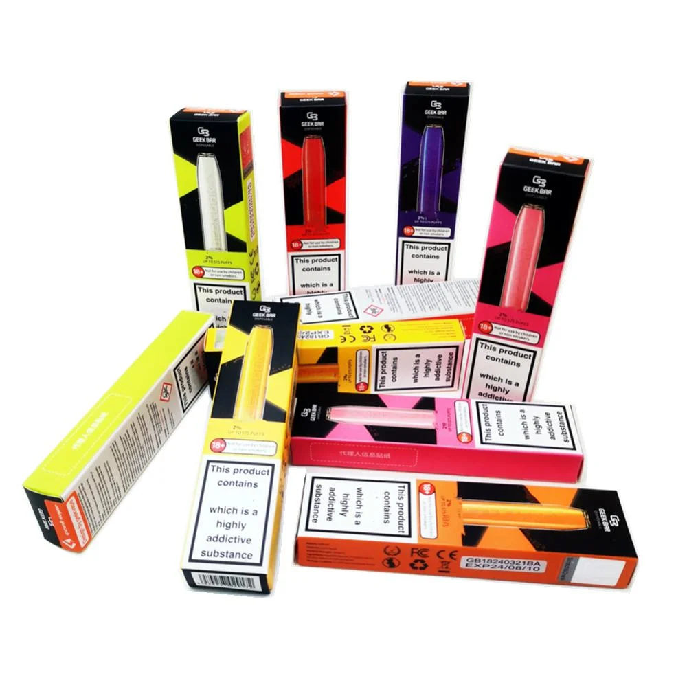 Geek. Bar Disposable E Cigarette Pod Device Kit 575 Puffs 500mAh Battery 2ml Prefilled Cartridge Stick Vape Pen Vs Air Plus XXL Lux 2% Disposable Vape Pen