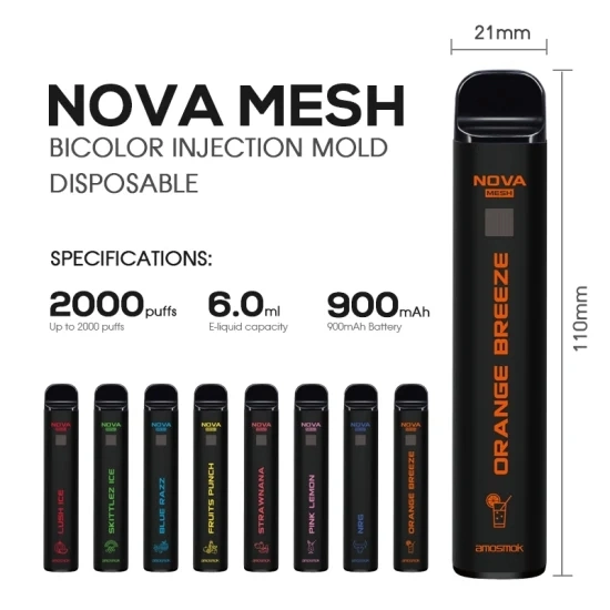 Canadian Market 2021 Wholesale Price Disposable Vape Electronic Cigarette with 2000 Vape Pod