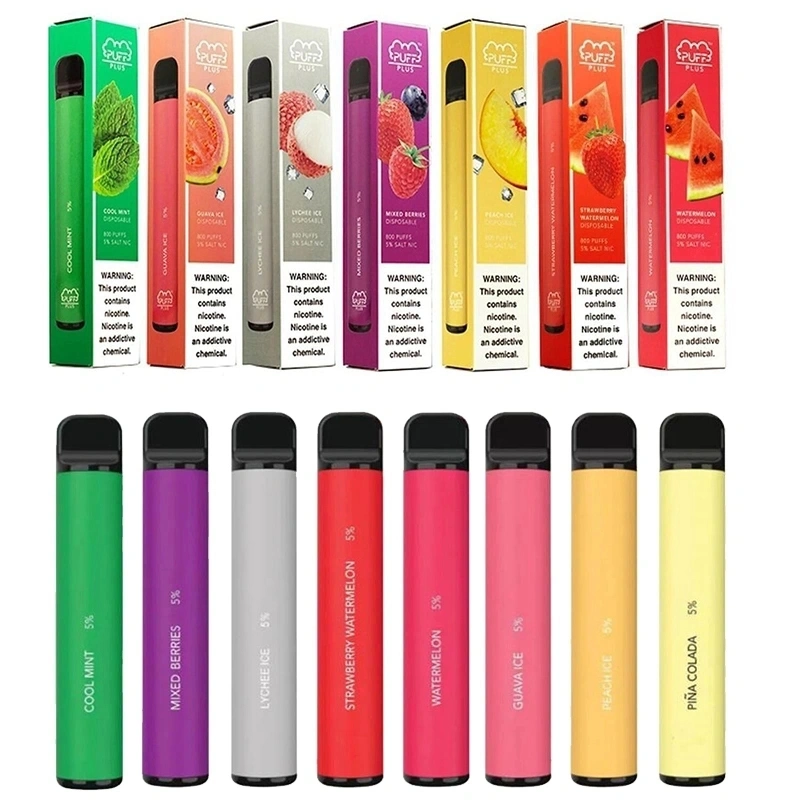 Wholesale E Cigarette Hot Selling Customized Logo /OEM Logo Disposable Vape Pen Pod 2ml 800 Puffs Puff Plus Wholesale I Vape E-Cig
