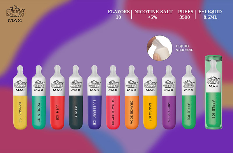3500puffs with Liquid Silicon Mouthpiece Nipple Bang Max Wholesale Vape Pen Disposable E Cigarette