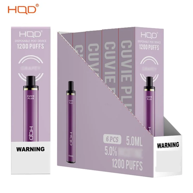 Hq. D Cuvi. E Plus Pods Cigarettes 1200 Puffs Disposable Device Vape Pen Starter Kits 950mAh Battery 5.0ml Cartridge Wholesale Vape Pen