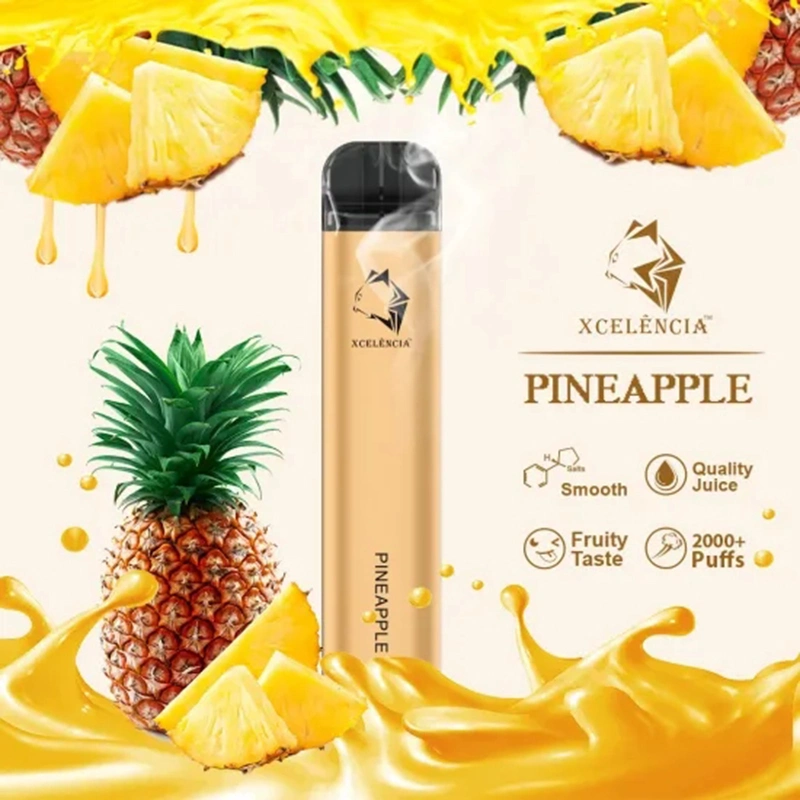 2021 Vape Pen Fruit Flavor Gunpod E-Cigarette Vaporizador 2000puff Disposable Vaporizer Oil