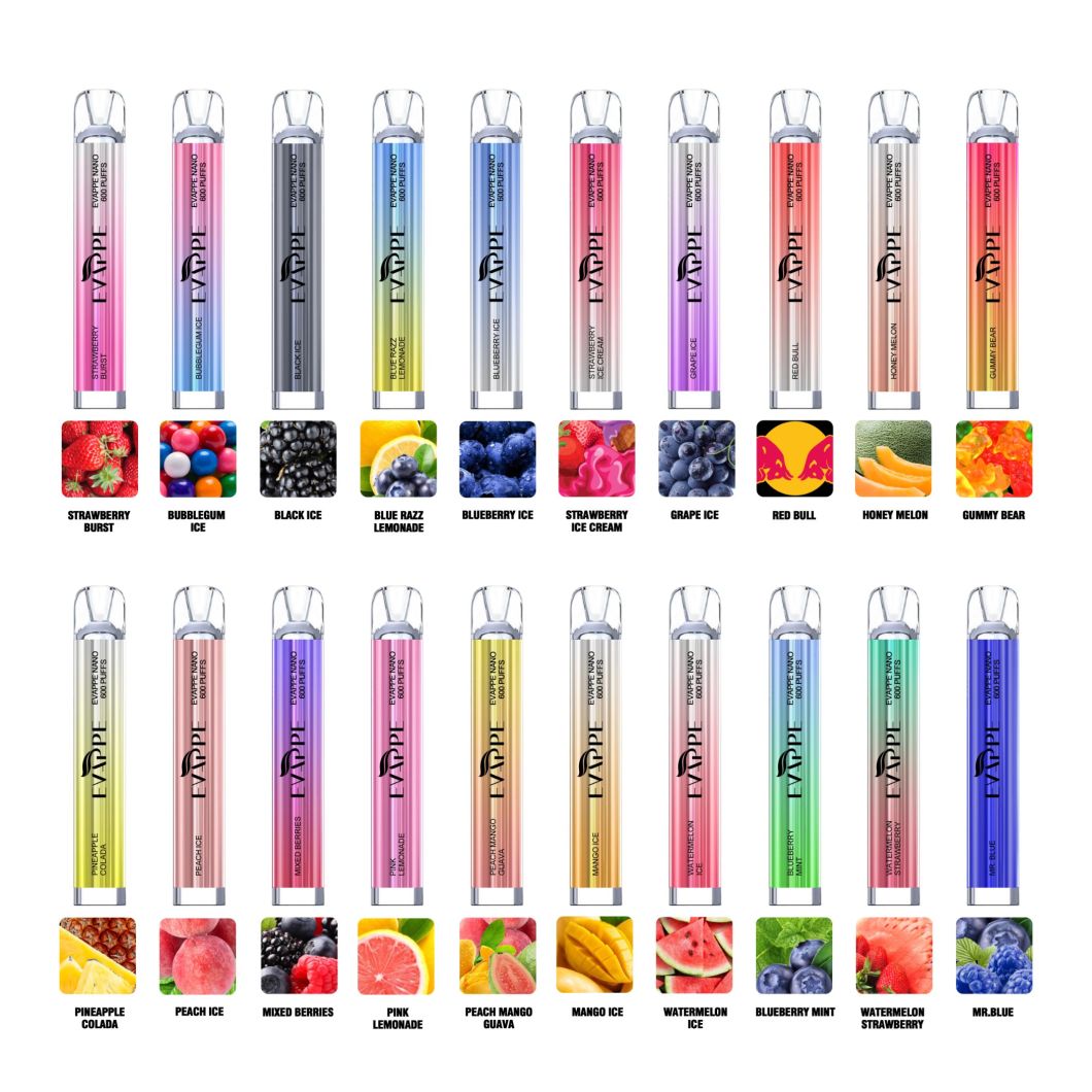 Evappe Nano Bar Crystal 600 Puffs Disposable Electronic Cigarette 2% Nicotine Salt Electronic Vape