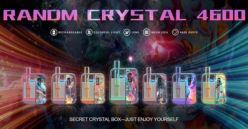 Wholesale 10ml Prefilled E-Liquid Tank Randm Crystal 4600 Puff 0% 2% 3% 5% Nic Mellow Taste Disposable Vape