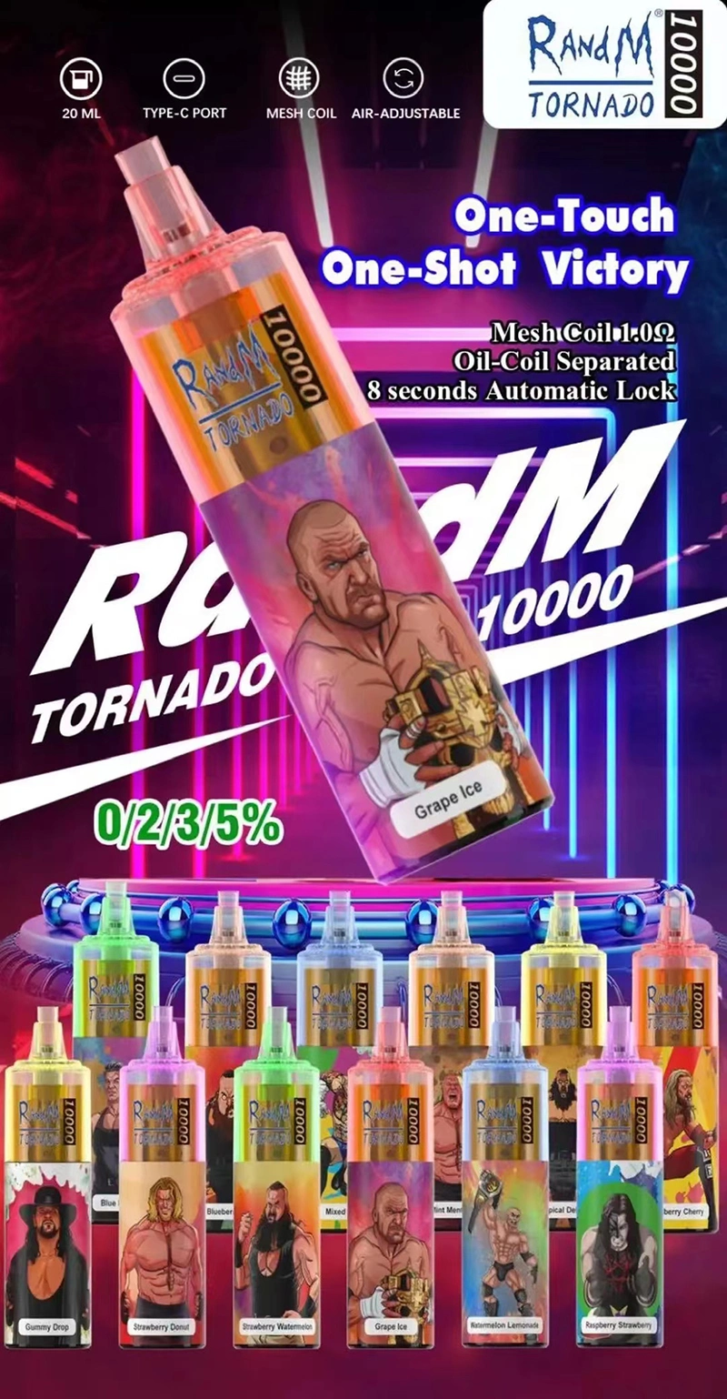 New Arrival 12 Flavors Disposable Vape Stick 10000 Puffs 0% 2% 3% 5% Nicotine Randm Tornado 20ml Liquid Prefilled